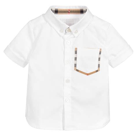 burberry shirt boys white|newborn baby boy Burberry clothes.